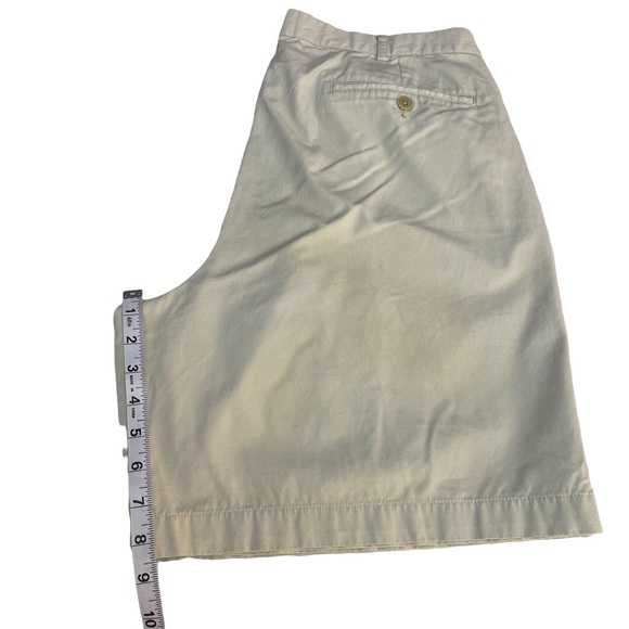 Vintage Lands’ End Pleated Chino khaki Shorts Size 36 - Picture 3 of 9